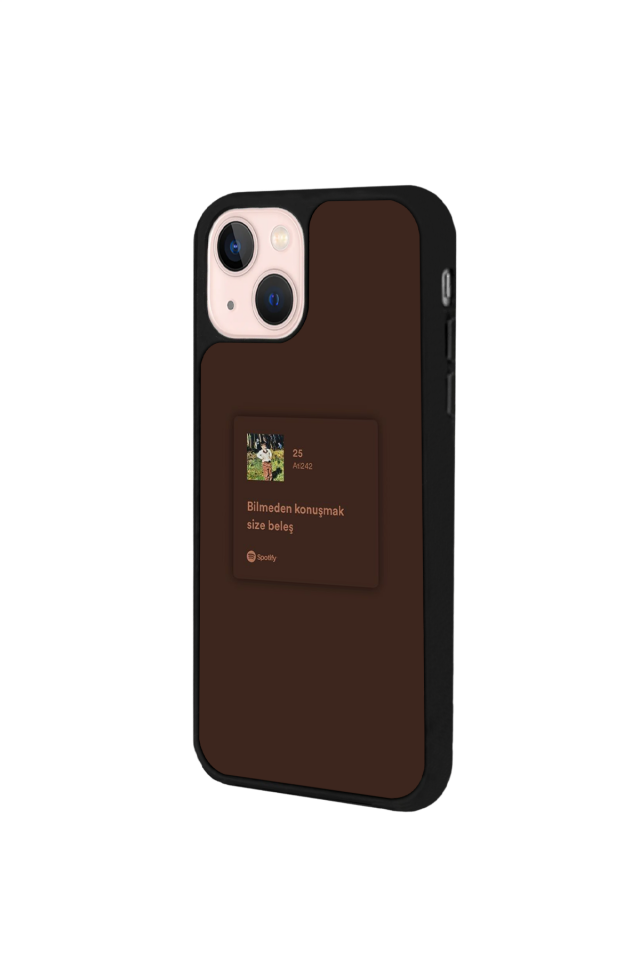 iPhone 15 Uyumlu Sarki Sozleri Tasarımlı Glossy Premium Kılıf