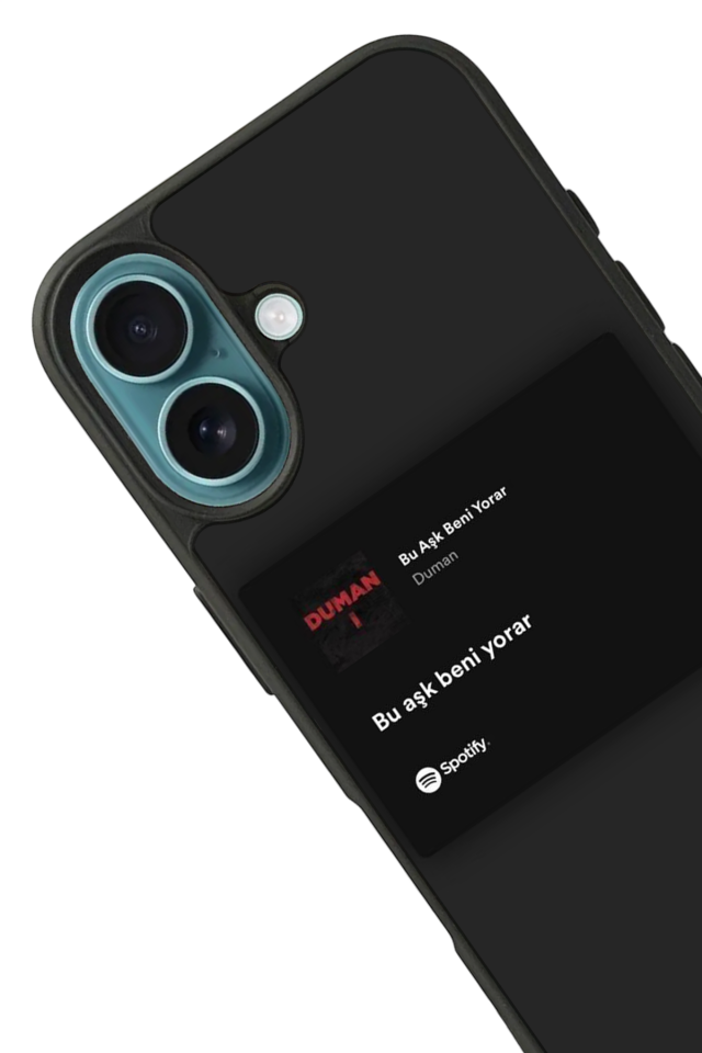 iPhone 16 Plus Uyumlu Sarki Sozleri Tasarımlı Glossy Premium Kılıf