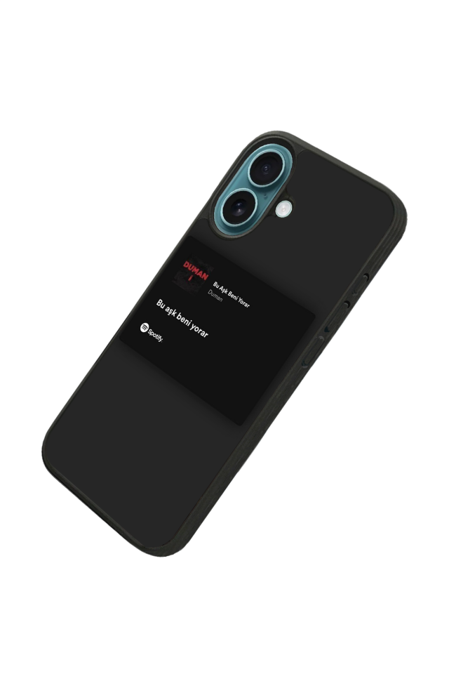 iPhone 16 Plus Uyumlu Sarki Sozleri Tasarımlı Glossy Premium Kılıf