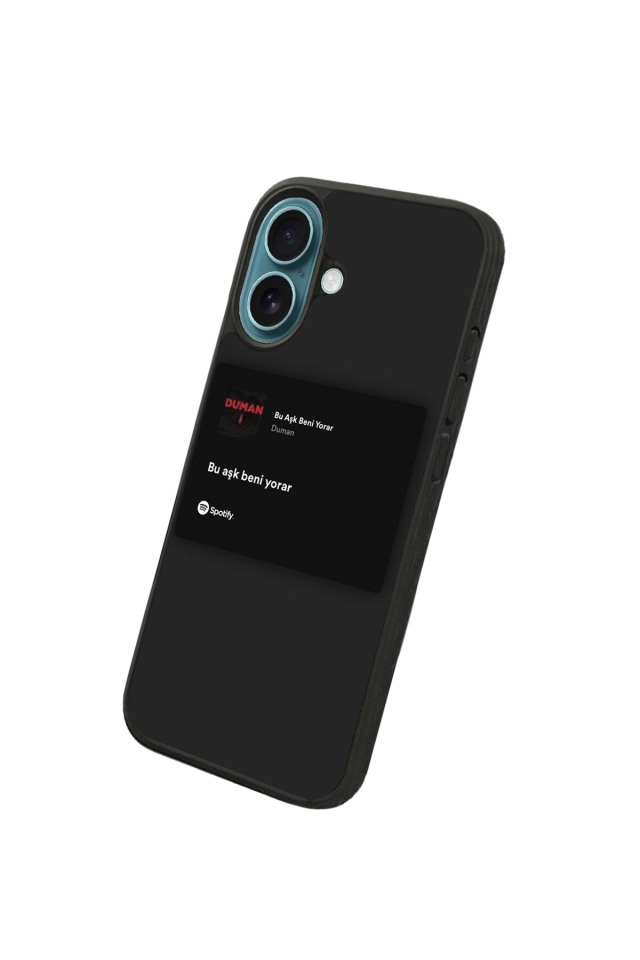 iPhone 16 Plus Uyumlu Sarki Sozleri Tasarımlı Glossy Premium Kılıf