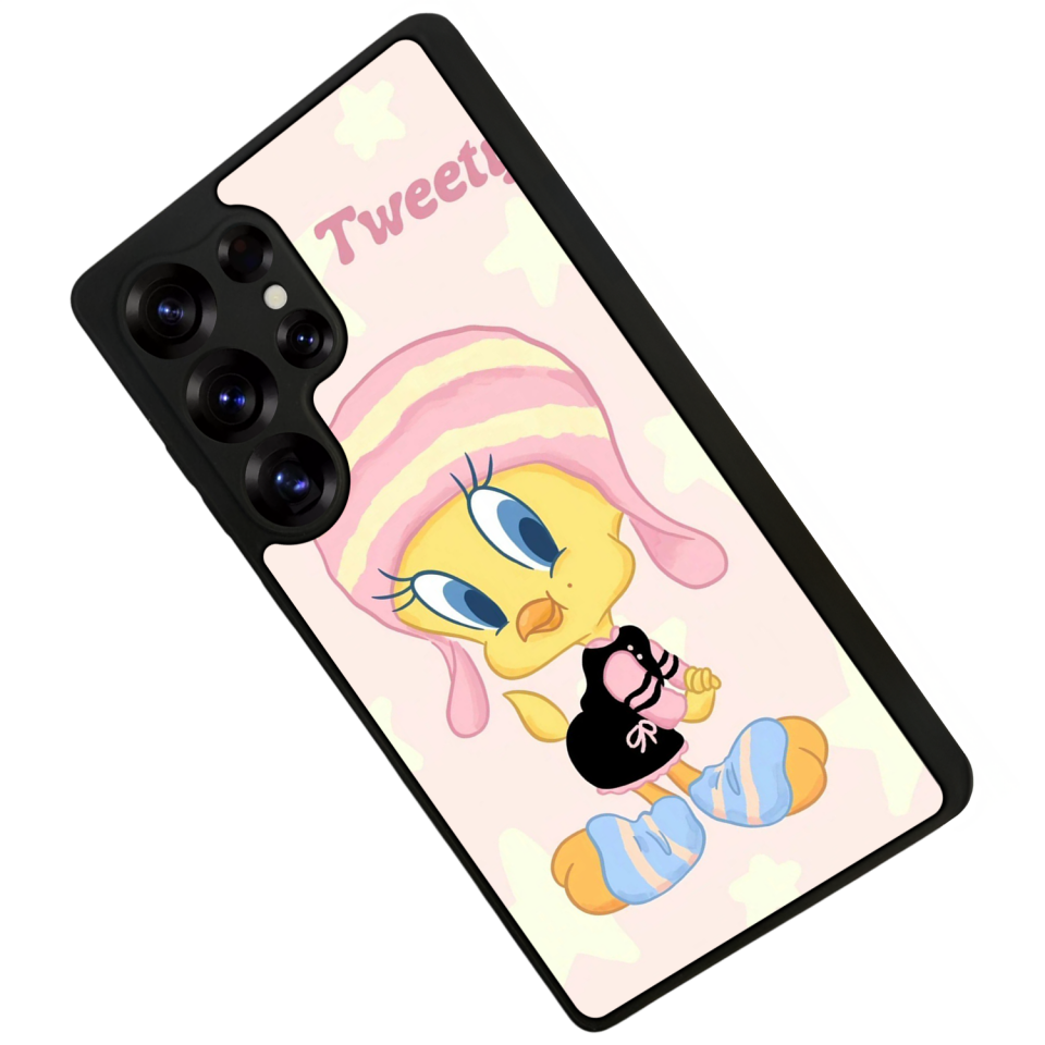 Samsung Galaxy S25 Ultra Uyumlu Tweety Tasarımlı Glossy Premium Kılıf