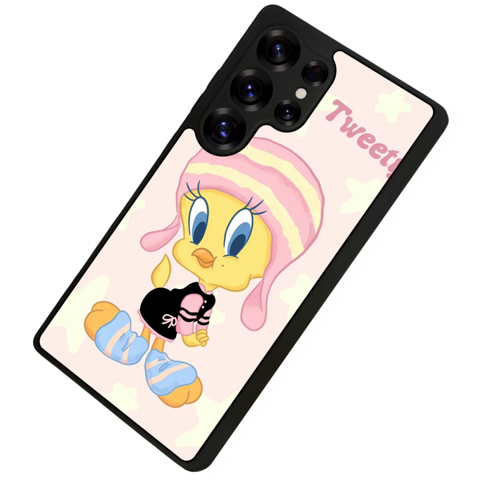 Samsung Galaxy S25 Ultra Uyumlu Tweety Tasarımlı Glossy Premium Kılıf