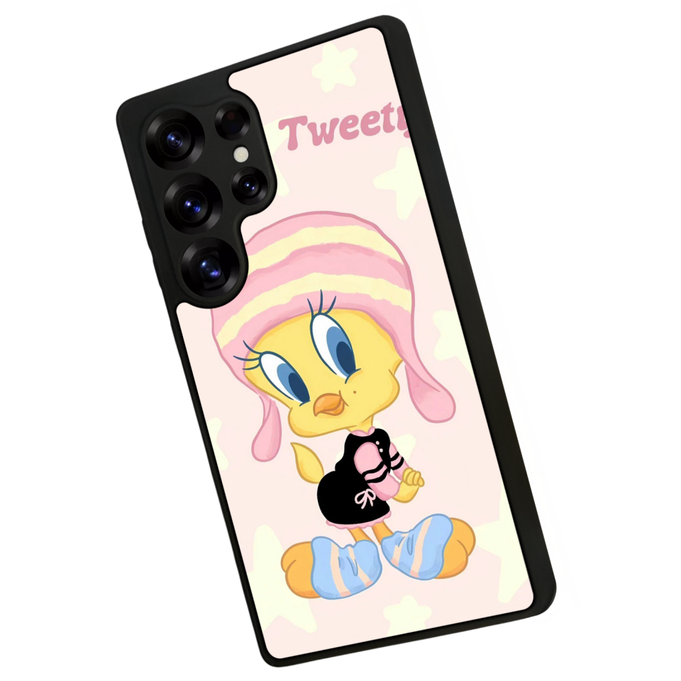 Samsung Galaxy S25 Ultra Uyumlu Tweety Tasarımlı Glossy Premium Kılıf