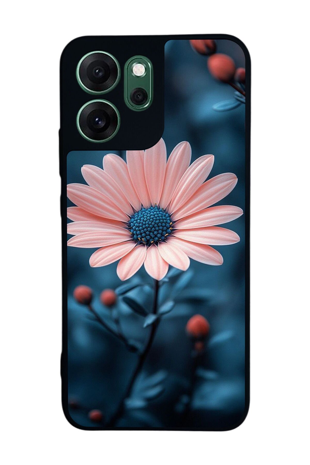Oppo Reno 14F Uyumlu Cicek Tasarımlı Glossy Premium Kılıf