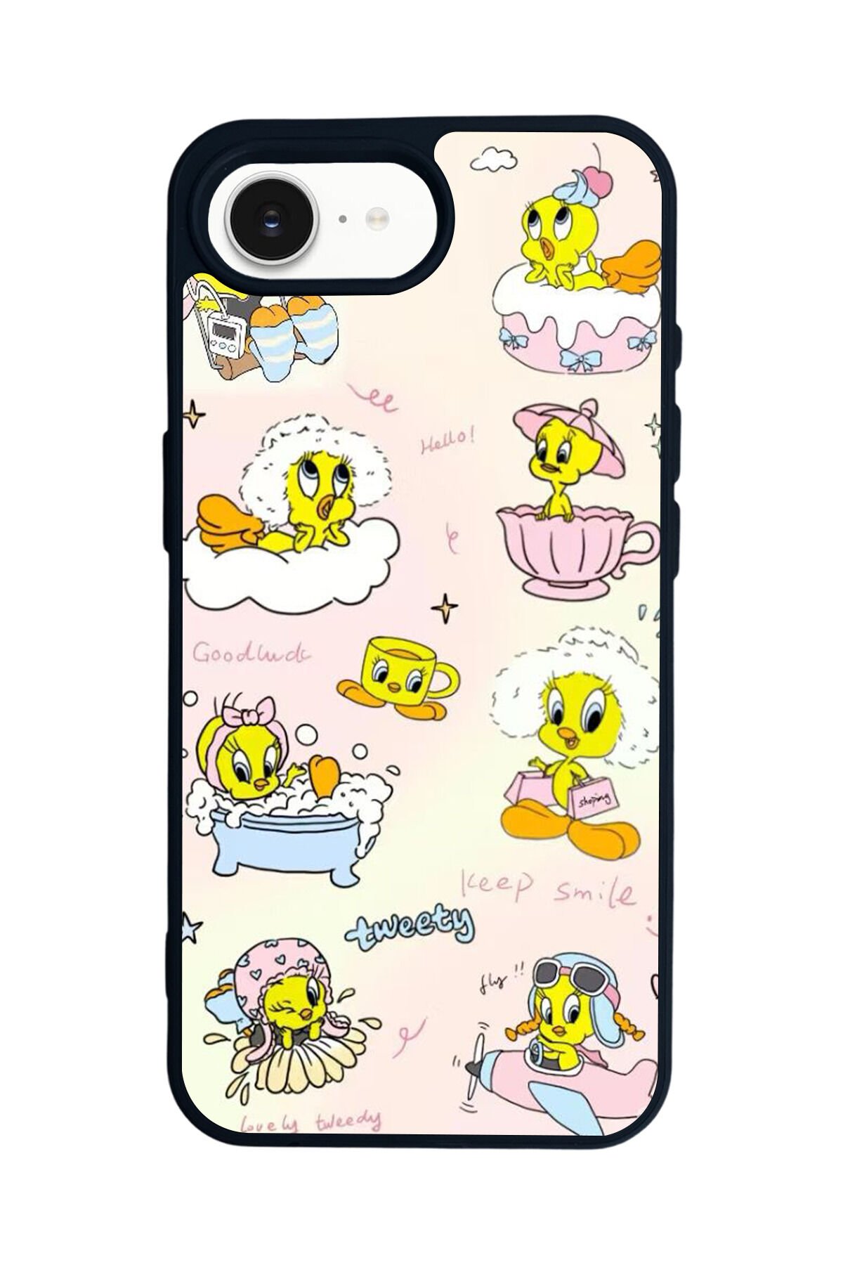 iPhone 16E Uyumlu Tweety Tasarımlı Glossy Premium Kılıf