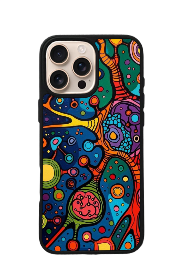 iPhone 16 Pro Uyumlu Abstract Tasarımlı Glossy Premium Kılıf
