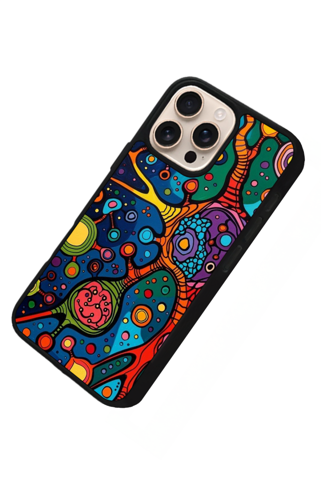 iPhone 16 Pro Uyumlu Abstract Tasarımlı Glossy Premium Kılıf