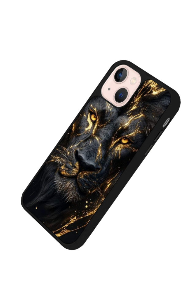 iPhone 15 Plus Uyumlu Aslan Tasarımlı Glossy Premium Kılıf