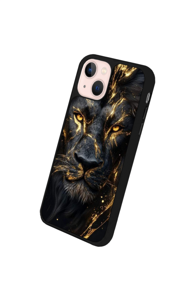 iPhone 15 Plus Uyumlu Aslan Tasarımlı Glossy Premium Kılıf
