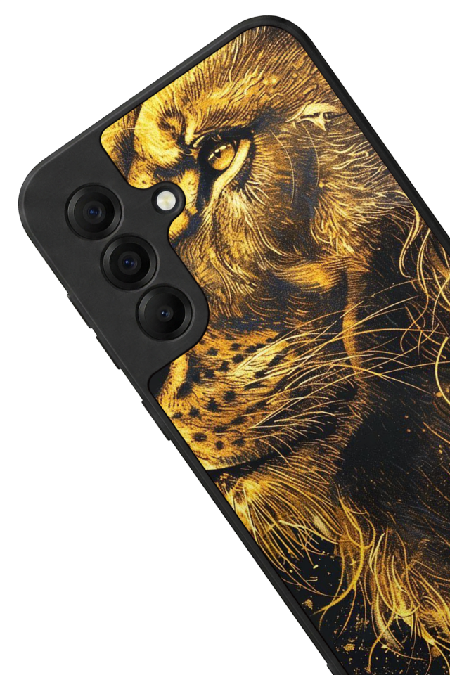 Samsung Galaxy A17 Uyumlu Aslan Tasarımlı Glossy Premium Kılıf
