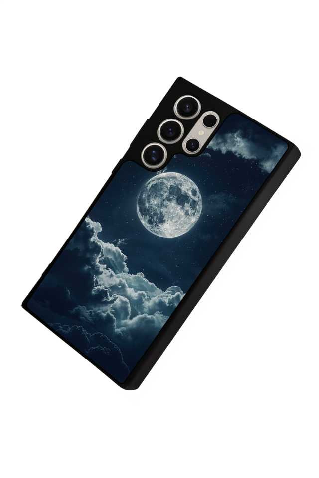 Samsung Galaxy S23 Ultra Uyumlu Ay Tasarımlı Glossy Premium Kılıf