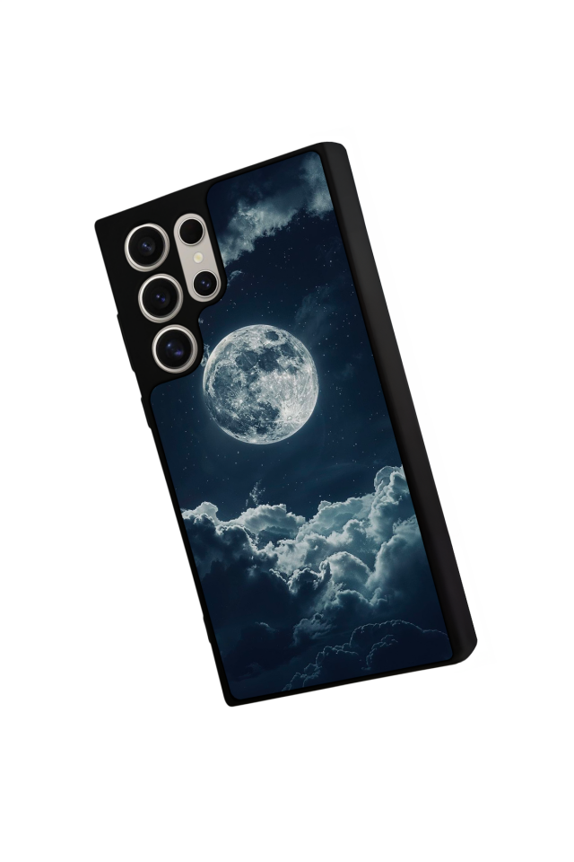 Samsung Galaxy S23 Ultra Uyumlu Ay Tasarımlı Glossy Premium Kılıf
