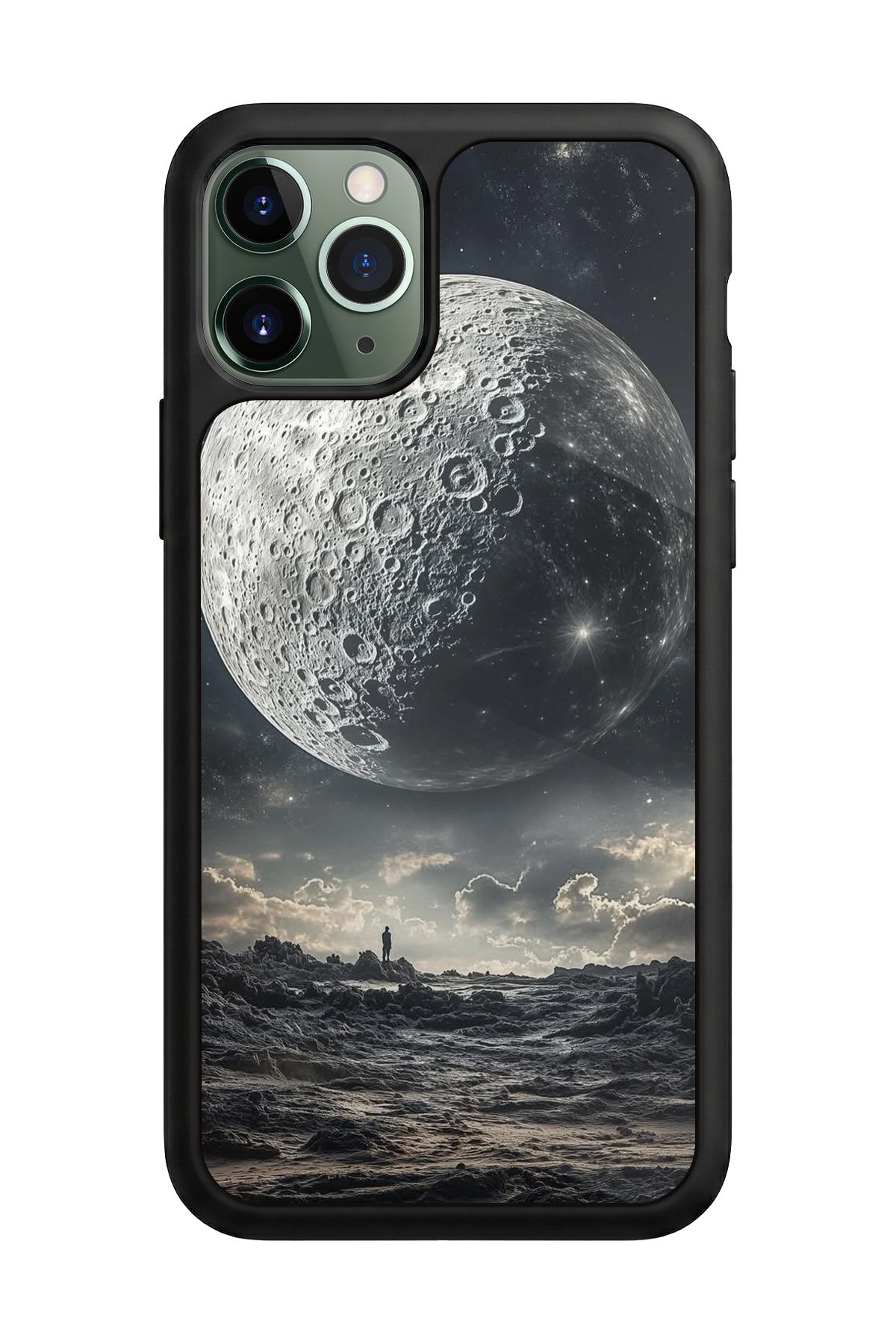 iPhone 11 Pro Uyumlu Ay Tasarımlı Glossy Premium Kılıf