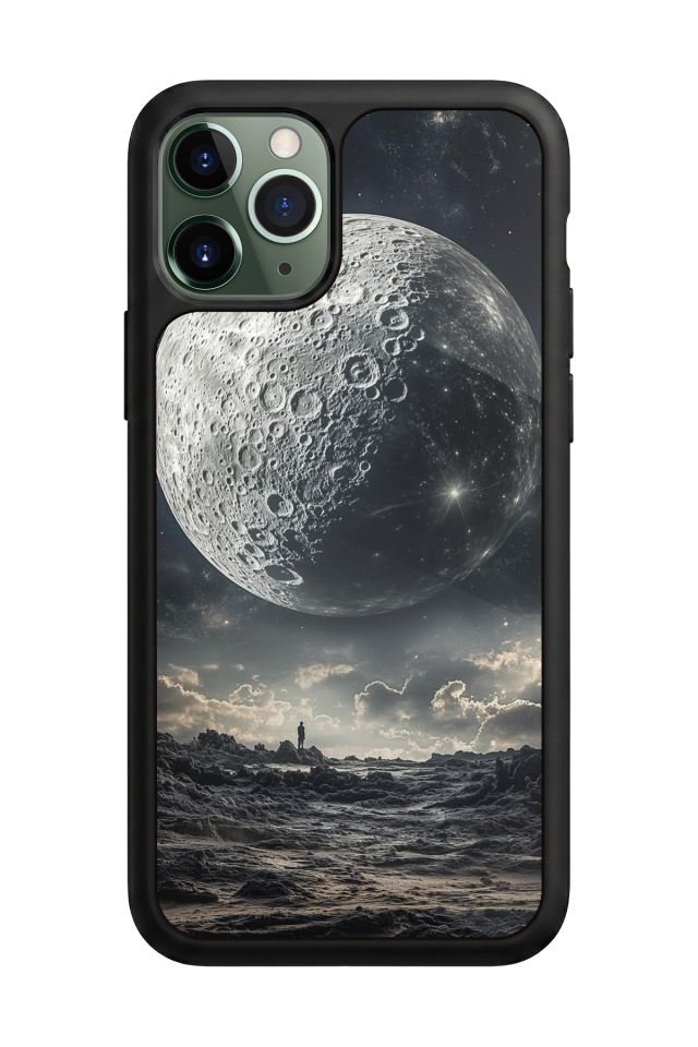 iPhone 11 Pro Uyumlu Ay Tasarımlı Glossy Premium Kılıf