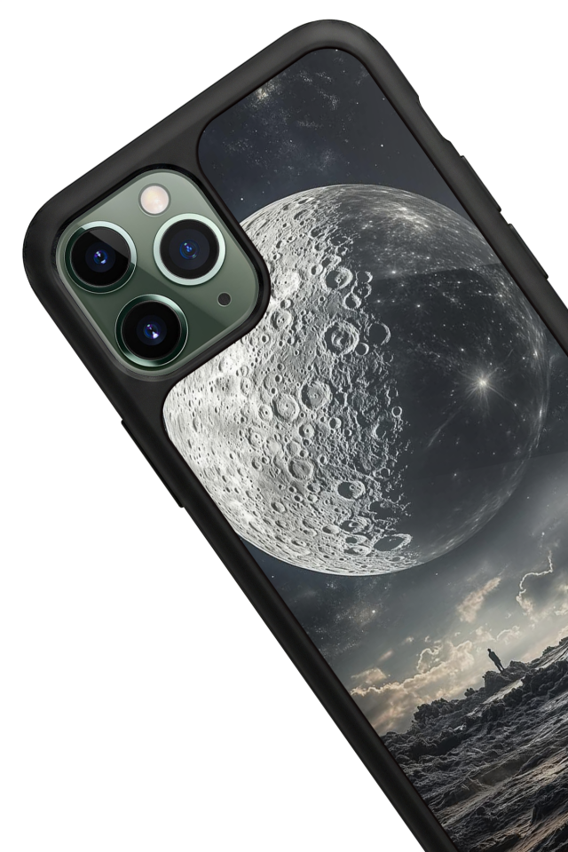 iPhone 11 Pro Uyumlu Ay Tasarımlı Glossy Premium Kılıf