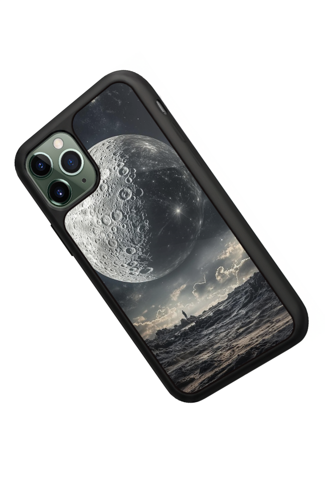 iPhone 11 Pro Uyumlu Ay Tasarımlı Glossy Premium Kılıf