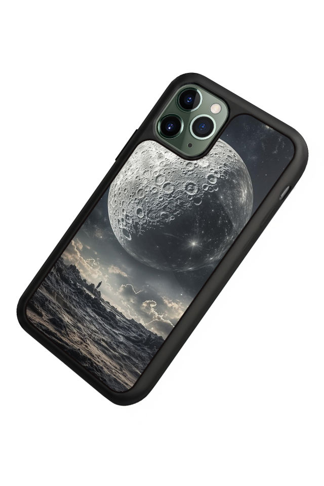 iPhone 11 Pro Uyumlu Ay Tasarımlı Glossy Premium Kılıf