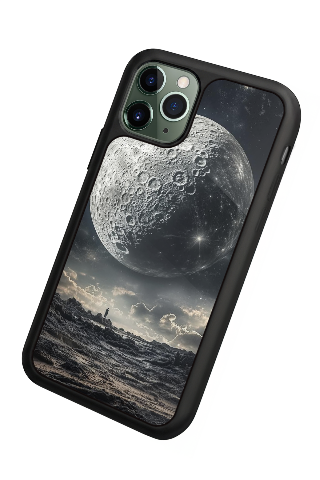 iPhone 11 Pro Uyumlu Ay Tasarımlı Glossy Premium Kılıf