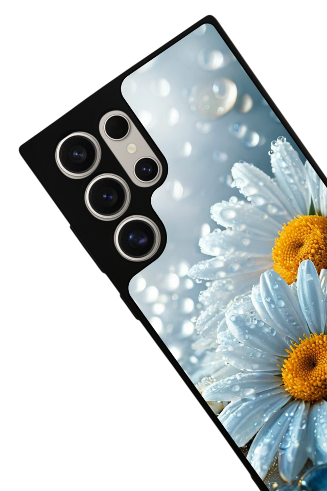 Samsung Galaxy S22 Ultra Uyumlu Cicek Tasarımlı Glossy Premium Kılıf