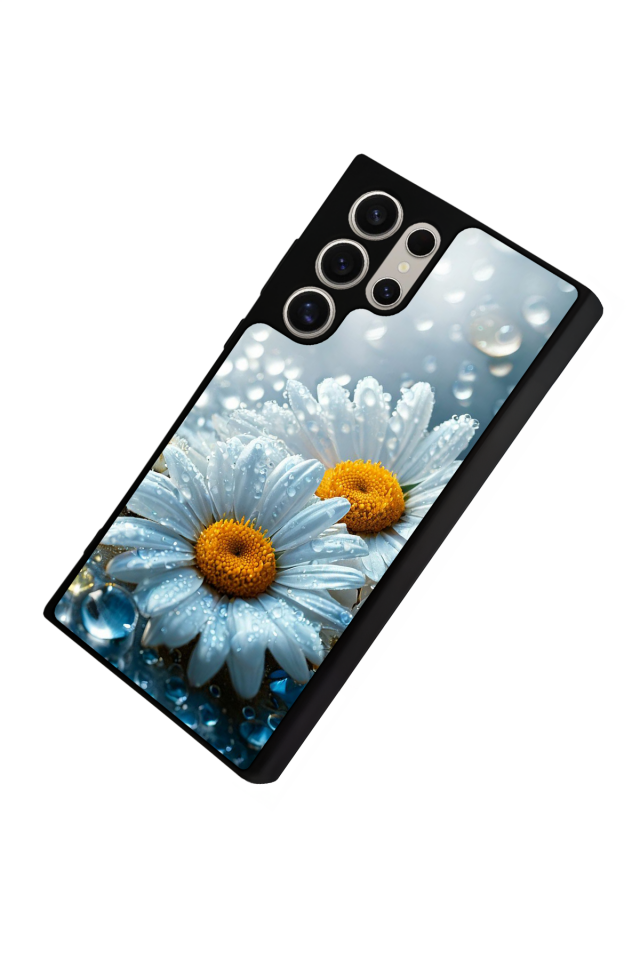 Samsung Galaxy S22 Ultra Uyumlu Cicek Tasarımlı Glossy Premium Kılıf