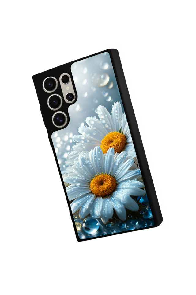 Samsung Galaxy S22 Ultra Uyumlu Cicek Tasarımlı Glossy Premium Kılıf