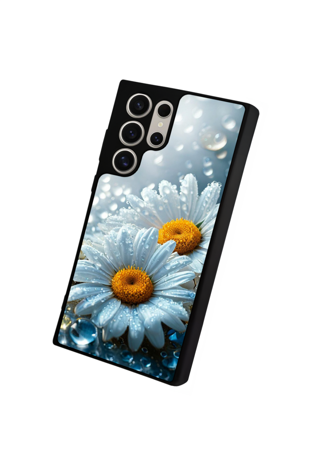 Samsung Galaxy S22 Ultra Uyumlu Cicek Tasarımlı Glossy Premium Kılıf