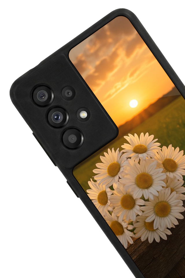 Samsung Galaxy A73 Uyumlu Cicek Tasarımlı Glossy Premium Kılıf