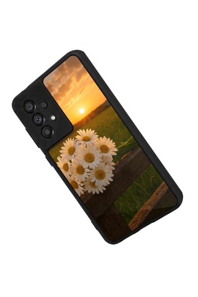 Samsung Galaxy A73 Uyumlu Cicek Tasarımlı Glossy Premium Kılıf