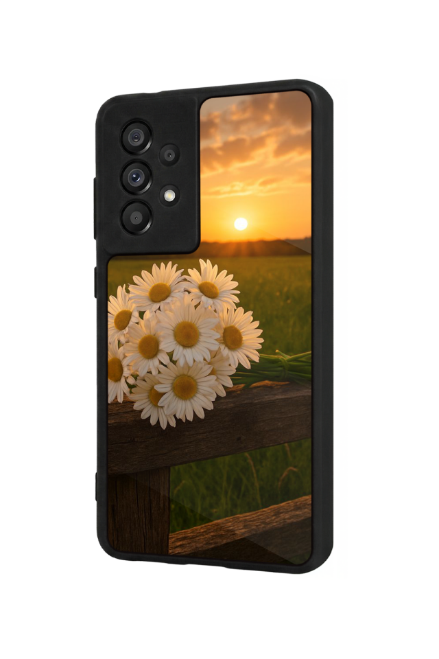 Samsung Galaxy A73 Uyumlu Cicek Tasarımlı Glossy Premium Kılıf