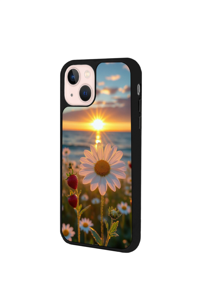 iPhone 14 Plus Uyumlu Cicek Tasarımlı Glossy Premium Kılıf