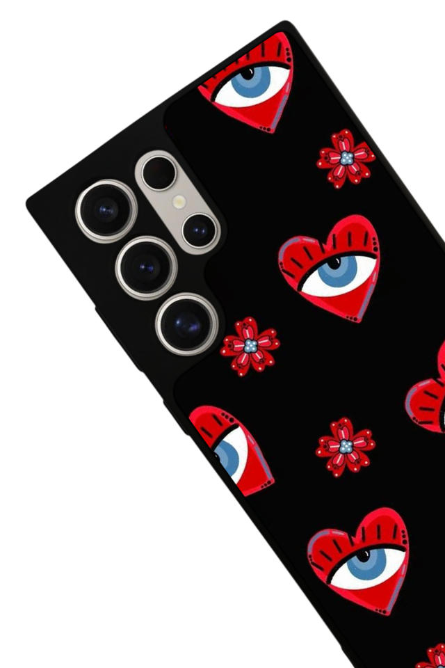 Samsung Galaxy S23 Ultra Uyumlu Göz Tasarımlı Glossy Premium Kılıf