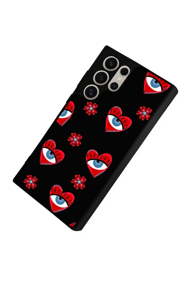 Samsung Galaxy S23 Ultra Uyumlu Göz Tasarımlı Glossy Premium Kılıf