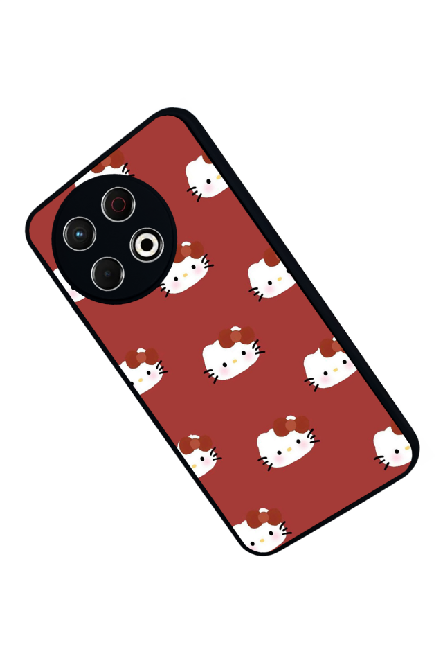 Tecno Spark 30 Pro Uyumlu HelloKitty Tasarımlı Glossy Premium Kılıf