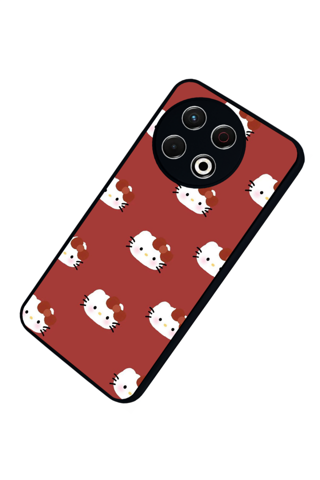 Tecno Spark 30 Pro Uyumlu HelloKitty Tasarımlı Glossy Premium Kılıf