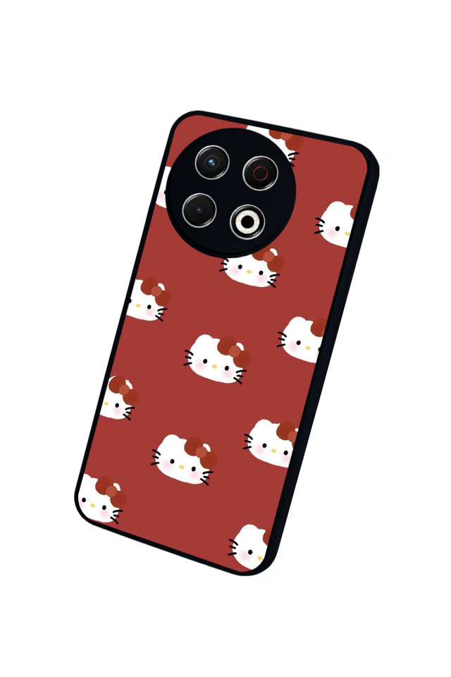 Tecno Spark 30 Pro Uyumlu HelloKitty Tasarımlı Glossy Premium Kılıf