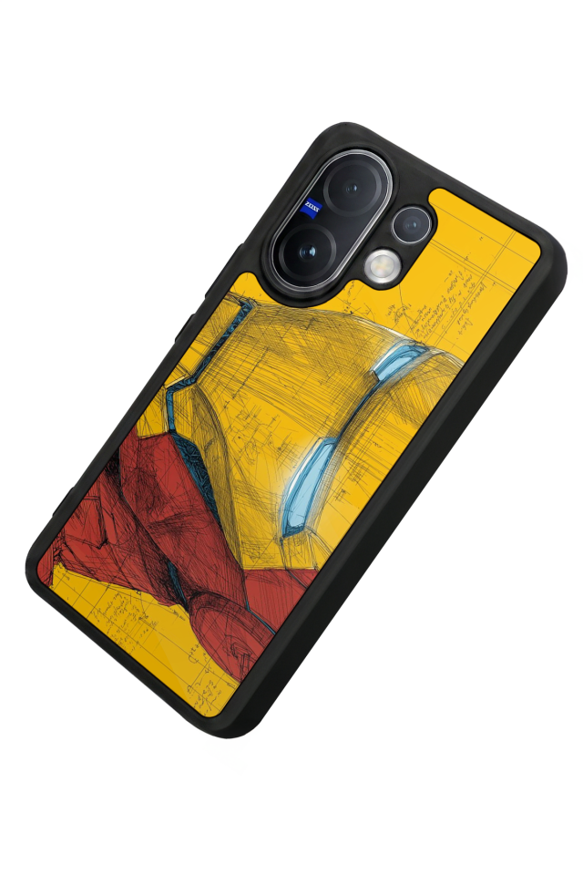 Vivo V60 Uyumlu  Iron Man ( Demir Adam ) Tasarımlı Glossy Premium Kılıf