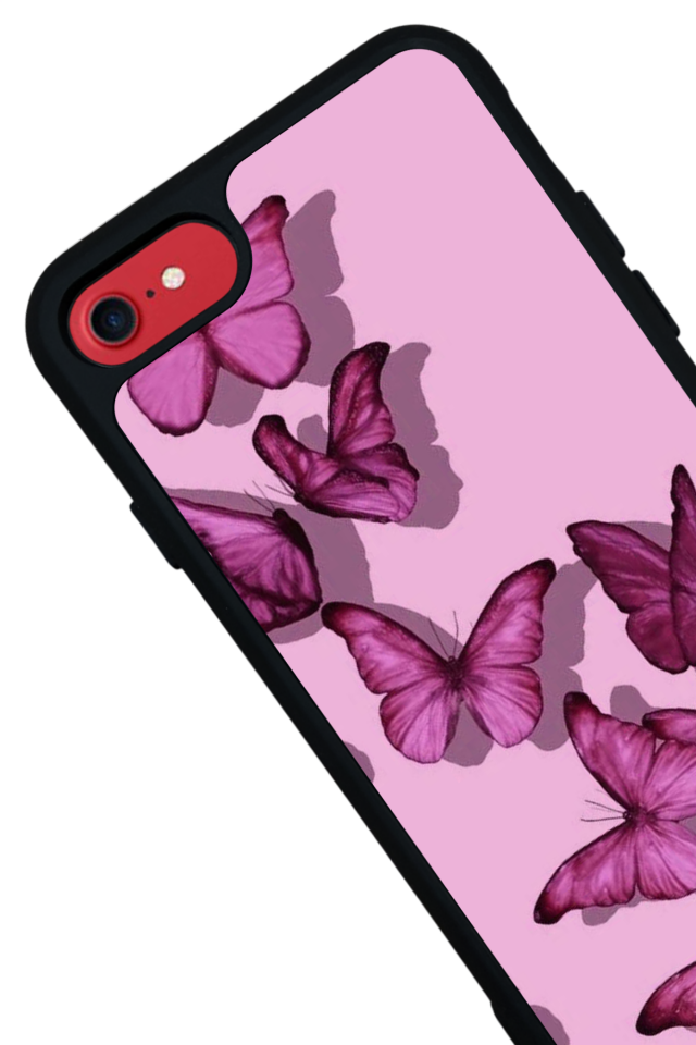 iPhone 7 Uyumlu Kelebek Tasarımlı Glossy Premium Kılıf