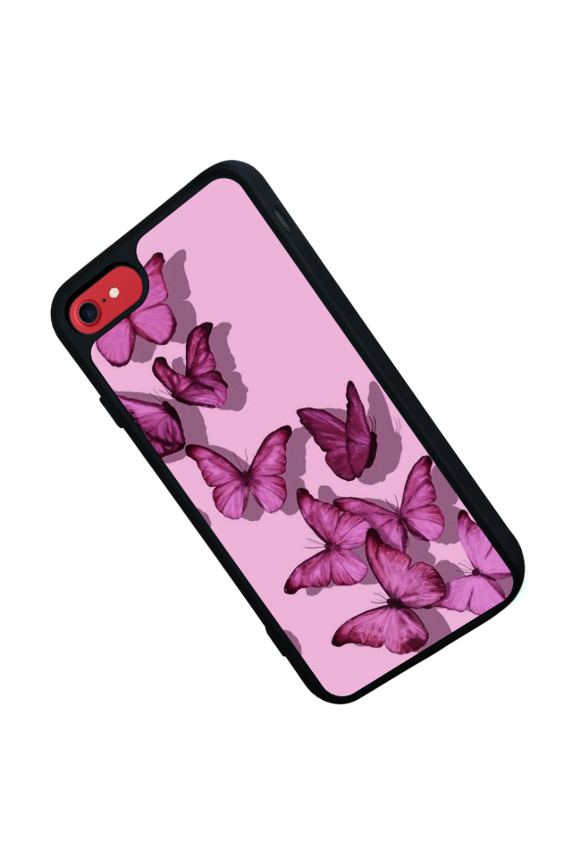 iPhone 7 Uyumlu Kelebek Tasarımlı Glossy Premium Kılıf
