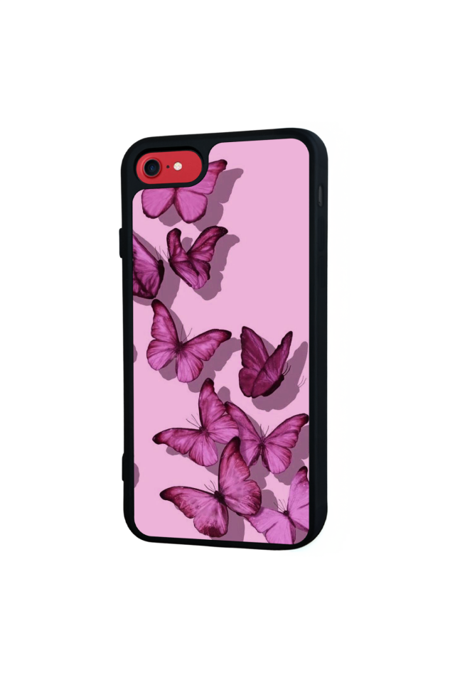 iPhone 7 Uyumlu Kelebek Tasarımlı Glossy Premium Kılıf