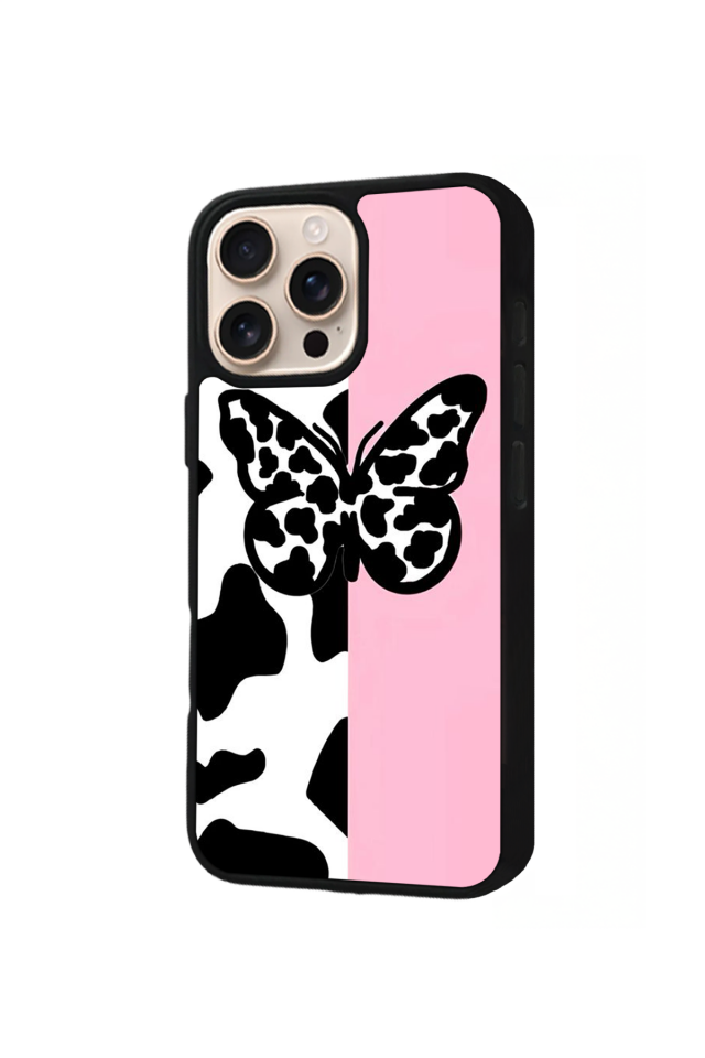iPhone 15 Pro Max Uyumlu Kelebek Tasarımlı Glossy Premium Kılıf