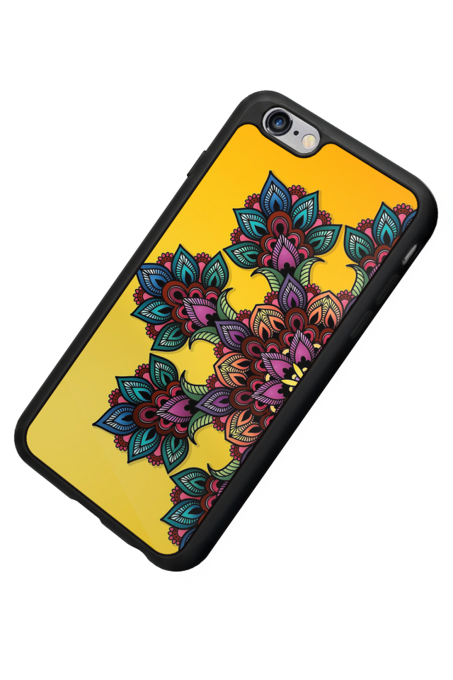 iPhone 6 Plus Uyumlu Mandala Tasarımlı Glossy Premium Kılıf