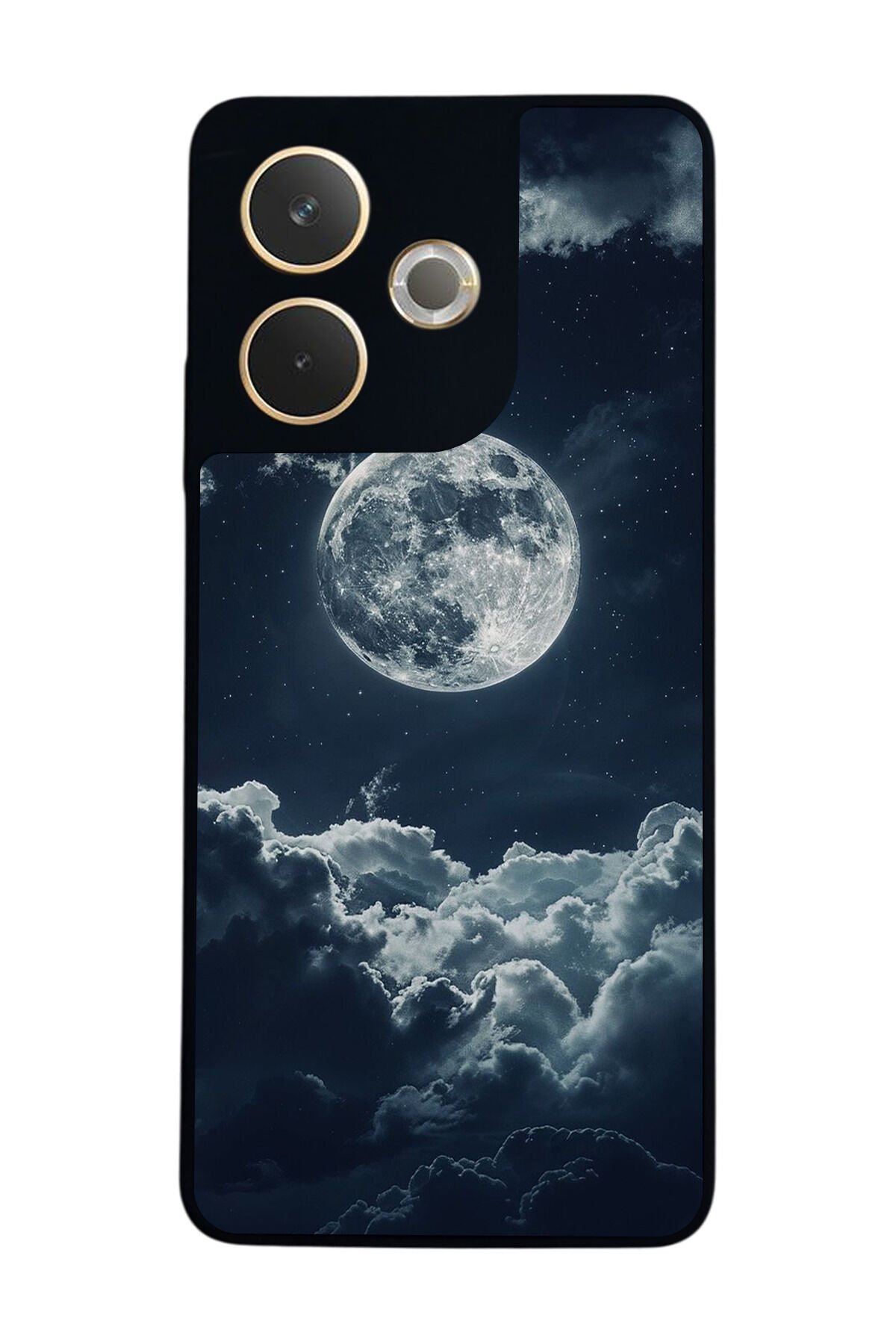 Oppo A5 Pro Uyumlu Ay Tasarımlı Glossy Premium Kılıf