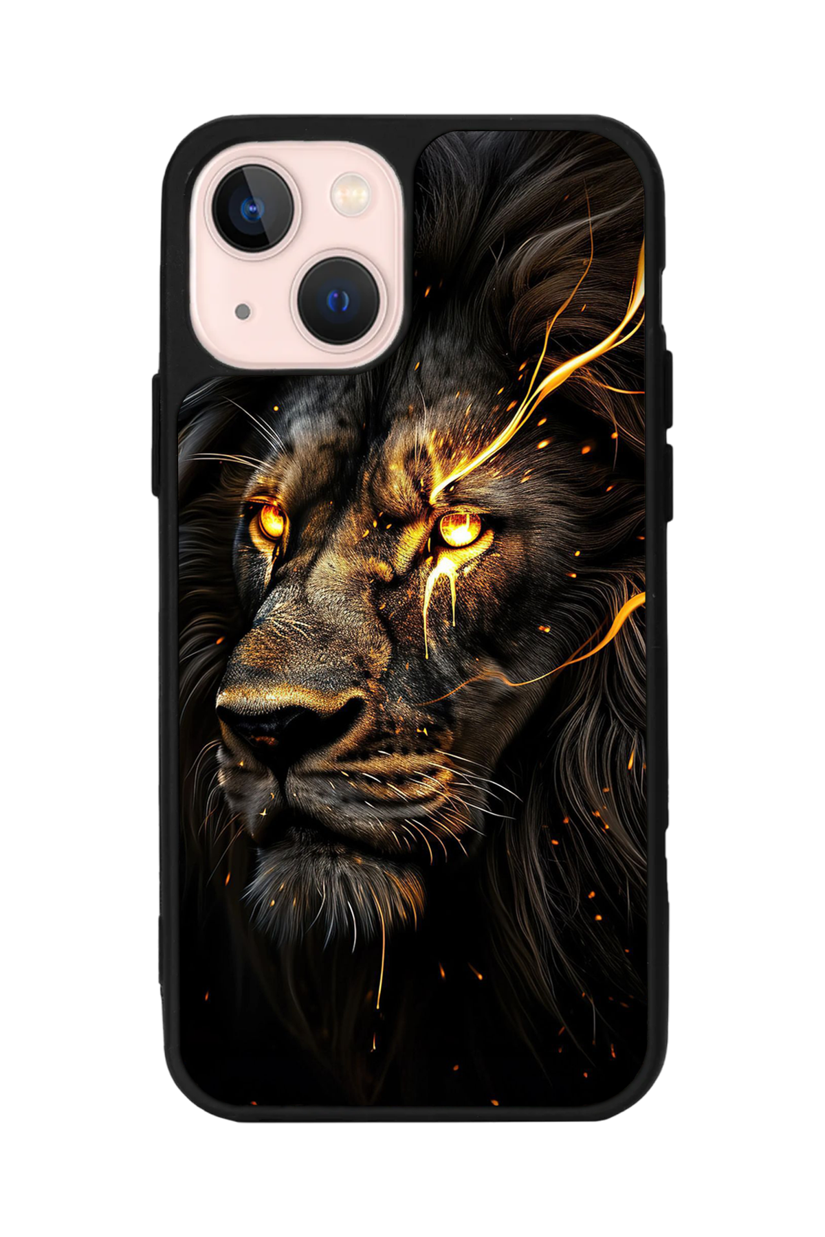 iPhone 15 Plus Uyumlu Aslan Tasarımlı Glossy Premium Kılıf