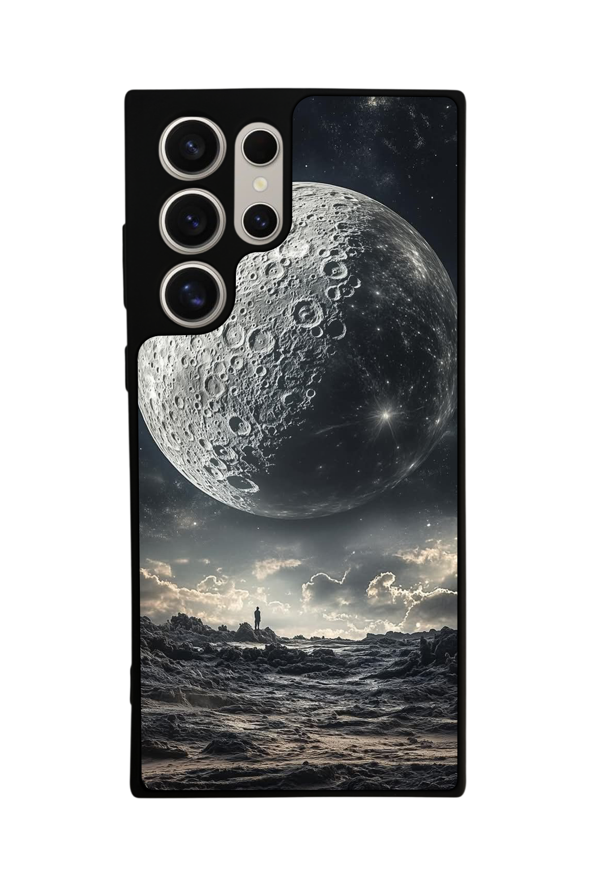 Samsung Galaxy S23 Ultra Uyumlu Ay Tasarımlı Glossy Premium Kılıf