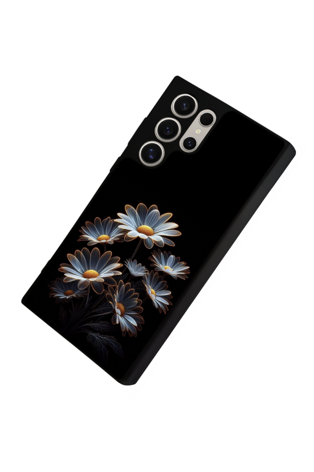 Samsung Galaxy S22 Ultra Uyumlu Cicek Tasarımlı Glossy Premium Kılıf