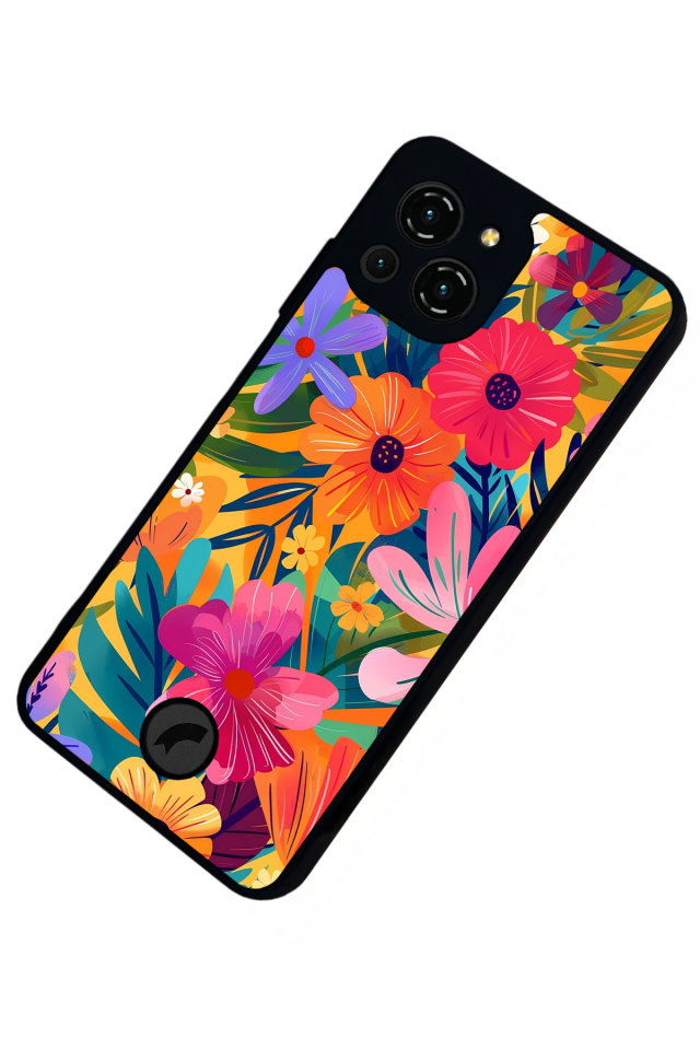 Reeder S23 Pro Max Uyumlu Floral Tasarımlı Glossy Premium Kılıf