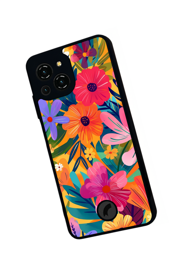 Reeder S23 Pro Max Uyumlu Floral Tasarımlı Glossy Premium Kılıf