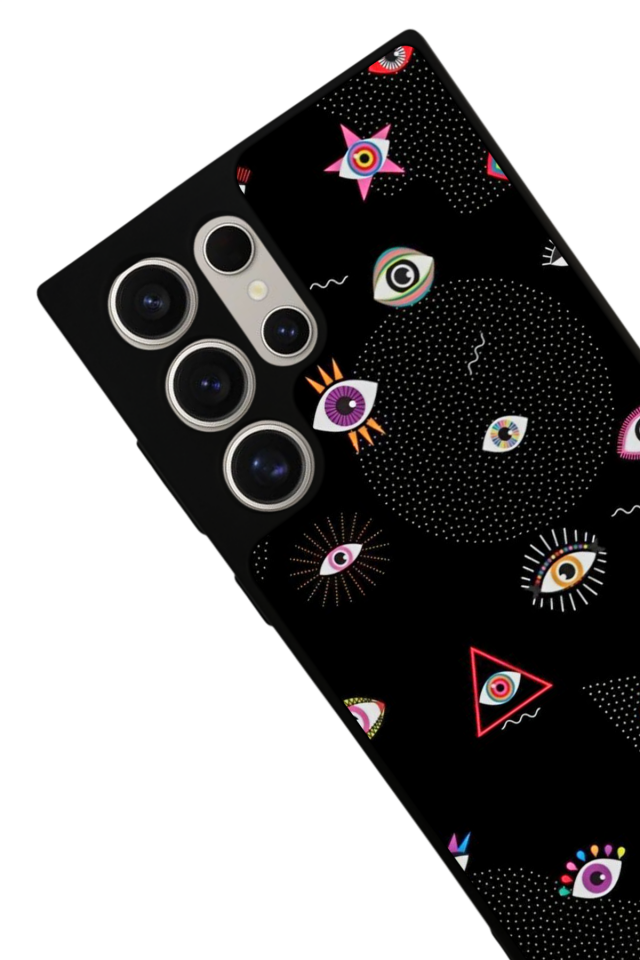 Samsung Galaxy S23 Ultra Uyumlu Göz Tasarımlı Glossy Premium Kılıf