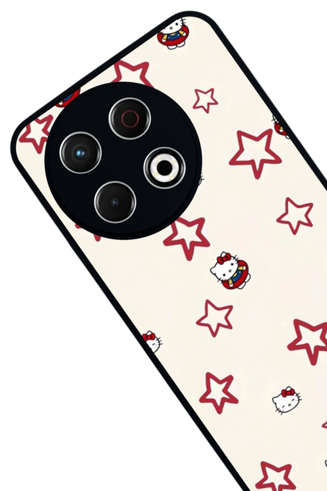 Tecno Spark 30 Pro Uyumlu HelloKitty Tasarımlı Glossy Premium Kılıf
