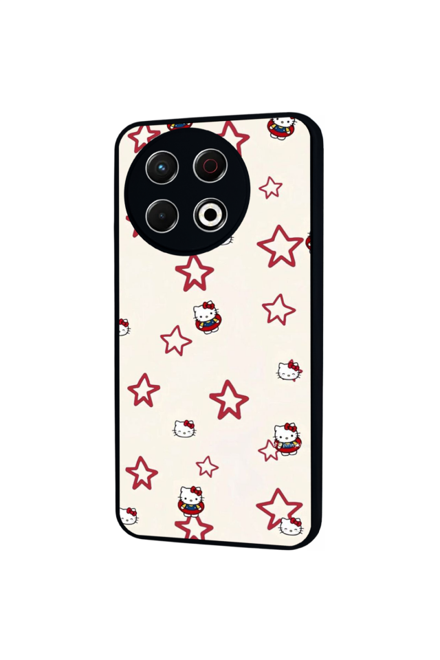 Tecno Spark 30 Pro Uyumlu HelloKitty Tasarımlı Glossy Premium Kılıf
